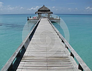 Tropical pier - the Maldives