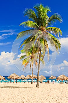 Tropical resort at a cuban beach