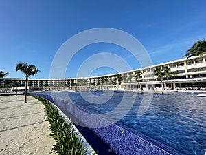 Tropical resort hotel swimming pool