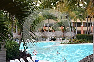 Tropical resort pool