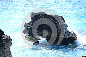 Tropical rocky coastline