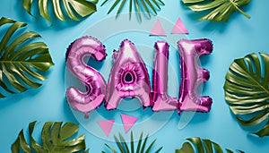 Tropical Sale Concept with Balloons