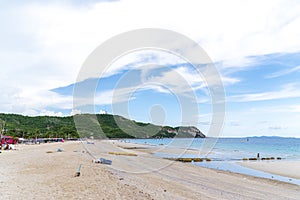 Tropical sand beach and sea  Beach on larn island, Pattaya City, Chonburi, Thailand