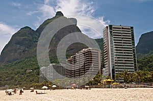 Tropical Sao Conrado Beach in Rio de Janeiro