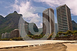 Tropical Sao Conrado Beach in Rio de Janeiro