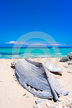 The tropical and scenic nudist beach of Sarakiniko on Gavdos island.