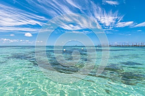 Tropical sea in Isla Mujeres, Mexico