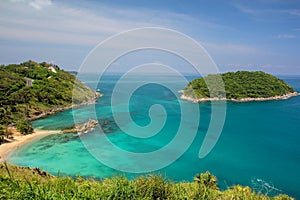 Tropical sea scenery on viewpoint phuket thailand.