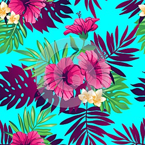 Tropical seamless pattern.