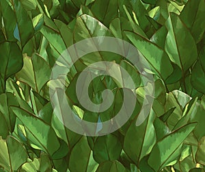 Tropical seamless pattern with tropica leaves