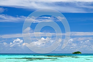 Tropical seascape in Maldives