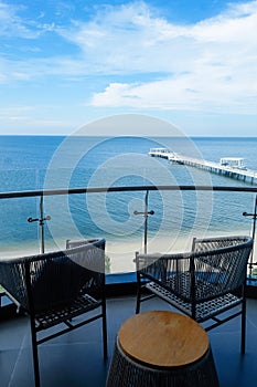 Tropical Seaview Through Window