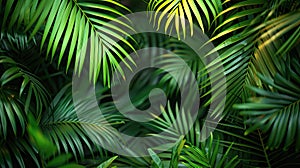 Tropical Serenity: A Lush Palm Leaves Background to Add a Calming Touch to Your Designs