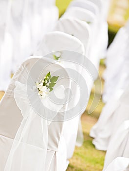 Tropical setting for wedding ceremony photo