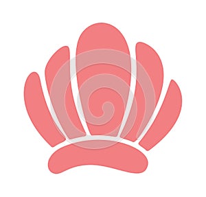 Tropical shell aquatic boho element