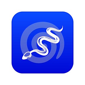 Tropical snake icon blue vector