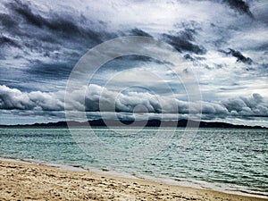 Tropical storm clouds