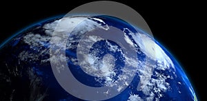 Tropical Storm Erick Extremely Detailed and realistic high resolution 3d illustration. Shot from Space. Elements of this image are