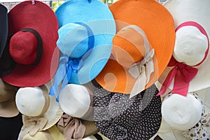 Tropical straw hats