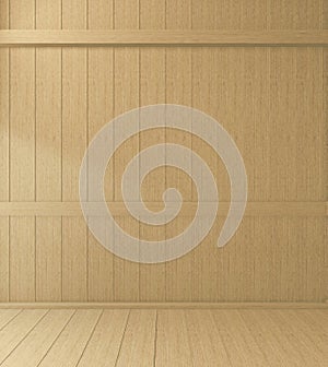 Tropical style room interior, empty room japan style. 3D rendering