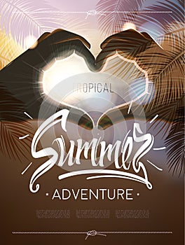 Tropical summer adventure signs