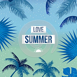 Tropical Summer holiday vector background.