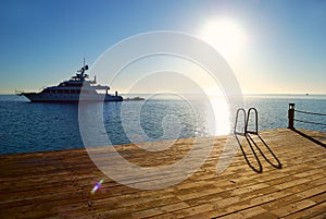 Tropical sunrise pier