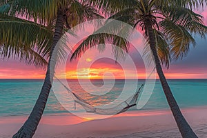 Tropical Sunset Hammock Paradise