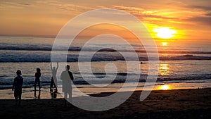 Tropical Sunset Over Ocean