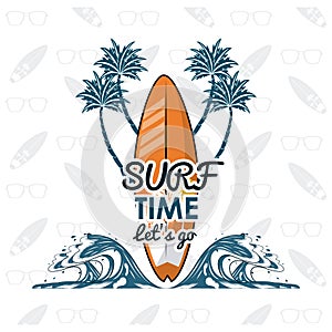 Tropical surfing lifestyle theme