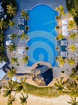 Tropical swimming pool on a tropical Island Mauritius pool view