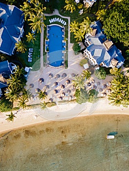 Tropical swimming pool on a tropical Island Mauritius pool view