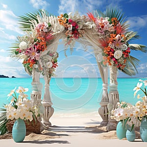 Tropical Tides and Vows: A Seaside Celebration