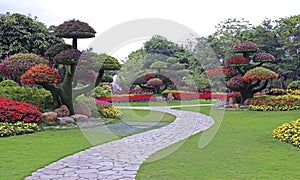 Tropical topiary garden