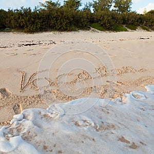 Tropical Vacation Sand Message