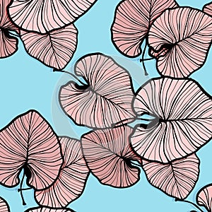 Tropical vector palm leaves. Trendy summer decoration. Modern Hawaii beach tribal decoration.Paradise contemporary print