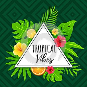 Tropical Vibes with Abstract Geometric and Tribal Background