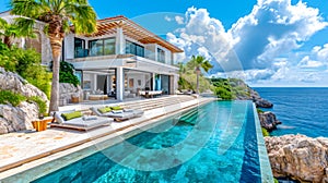 Tropical Villa with Infinity Pool and Ocean View