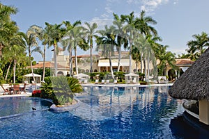 Tropical villa swimming pool