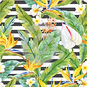 Tropical watercolor pattern