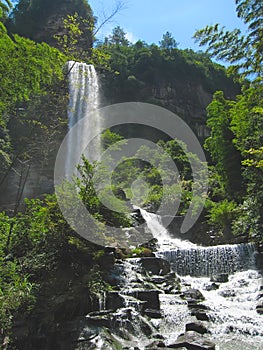 Tropical waterfall, China