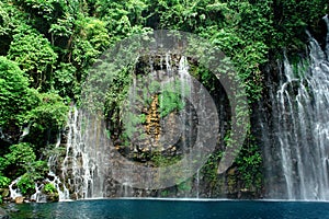 Tropical waterfall in jungle