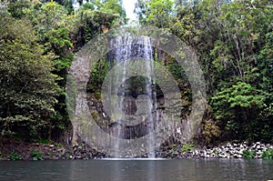 Tropical waterfall in lush in the northern tropics of Australia