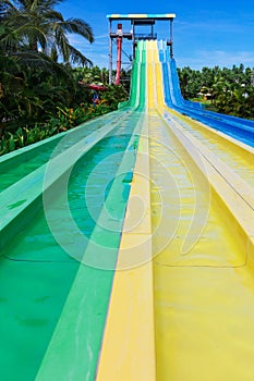 tropical waterpark on a sunny day