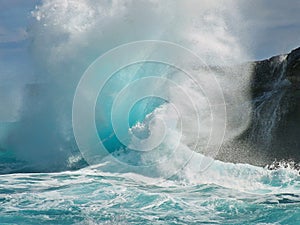 Tropical wave creates backwash explosion photo