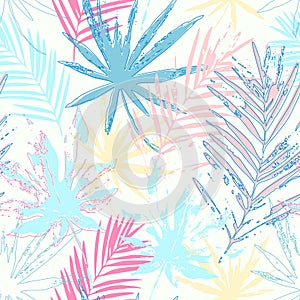 Tropics paradise vector illustration for summer fashion, swimwear, textile, wallpaper