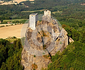 Trosky castle - air photo
