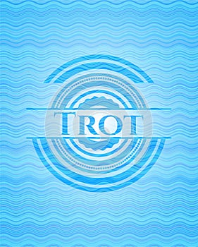 Trot water style emblem. Vector Illustration. Detailed