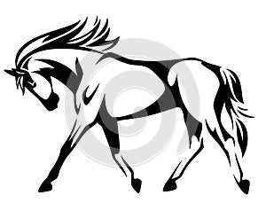 Trotting horse vector