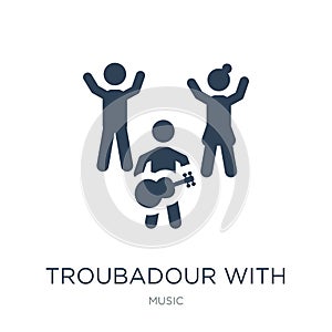 troubadour with kids icon in trendy design style. troubadour with kids icon isolated on white background. troubadour with kids